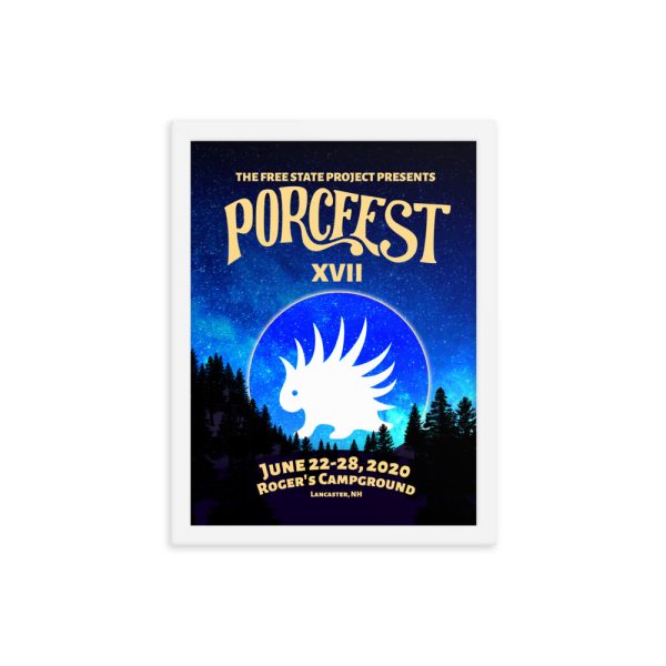 PorcFest 2020 Framed Poster (Choice of 3 Sizes; White Or Black Frame) - Image 4