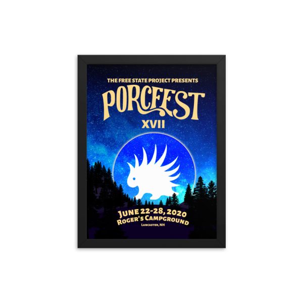 PorcFest 2020 Framed Poster (Choice of 3 Sizes; White Or Black Frame) - Image 3