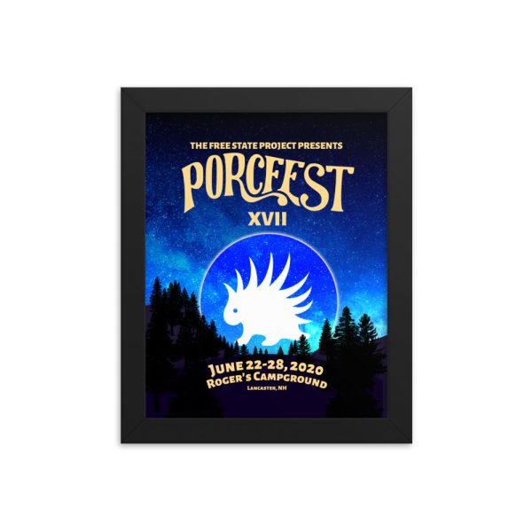 PorcFest 2020 Framed Poster (Choice of 3 Sizes; White Or Black Frame) - Image 2