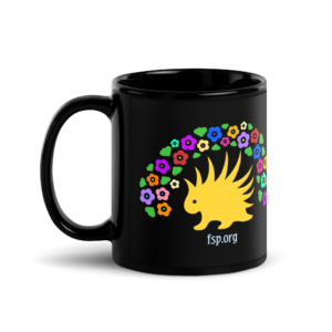 FSP Spontaneous Flowering Black Glossy Mug